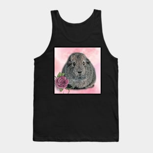 Guinea Pig Cute Rose Heart Floral Funny Design Tank Top